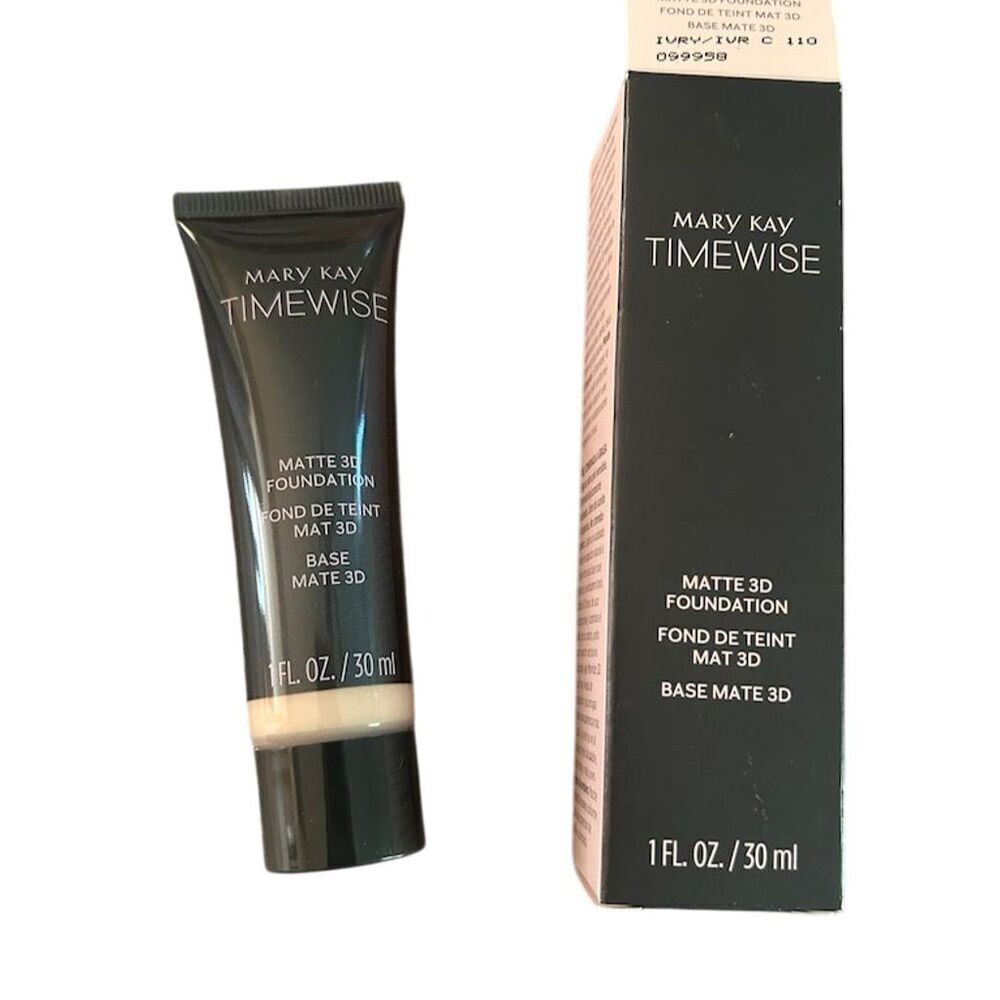 Mary Kay TimeWise Matte 3D Foundation Ivory C110 Full Coverage 1oz 099958 C 110